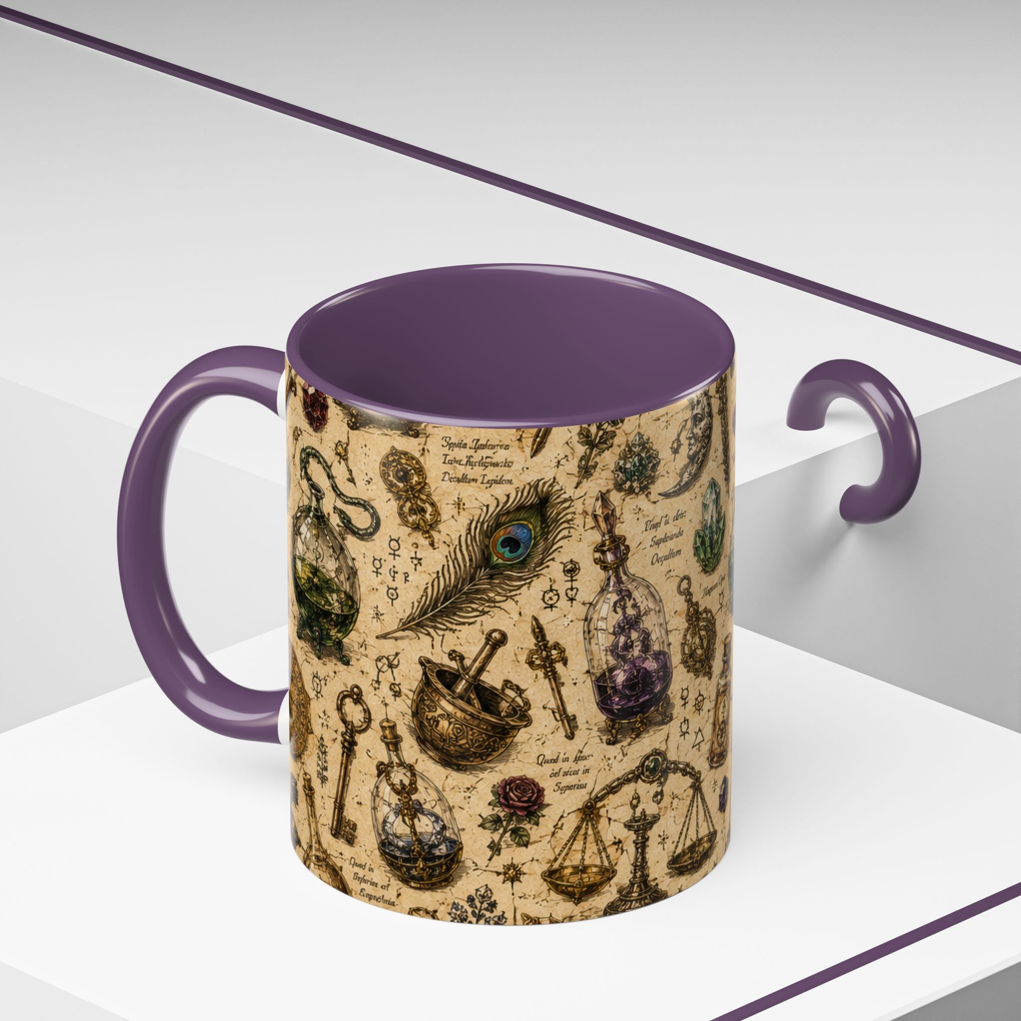 The Alchemist's Cabinet Coffee Mug — Vintage Apothecary Accent Mug (11/15 oz)