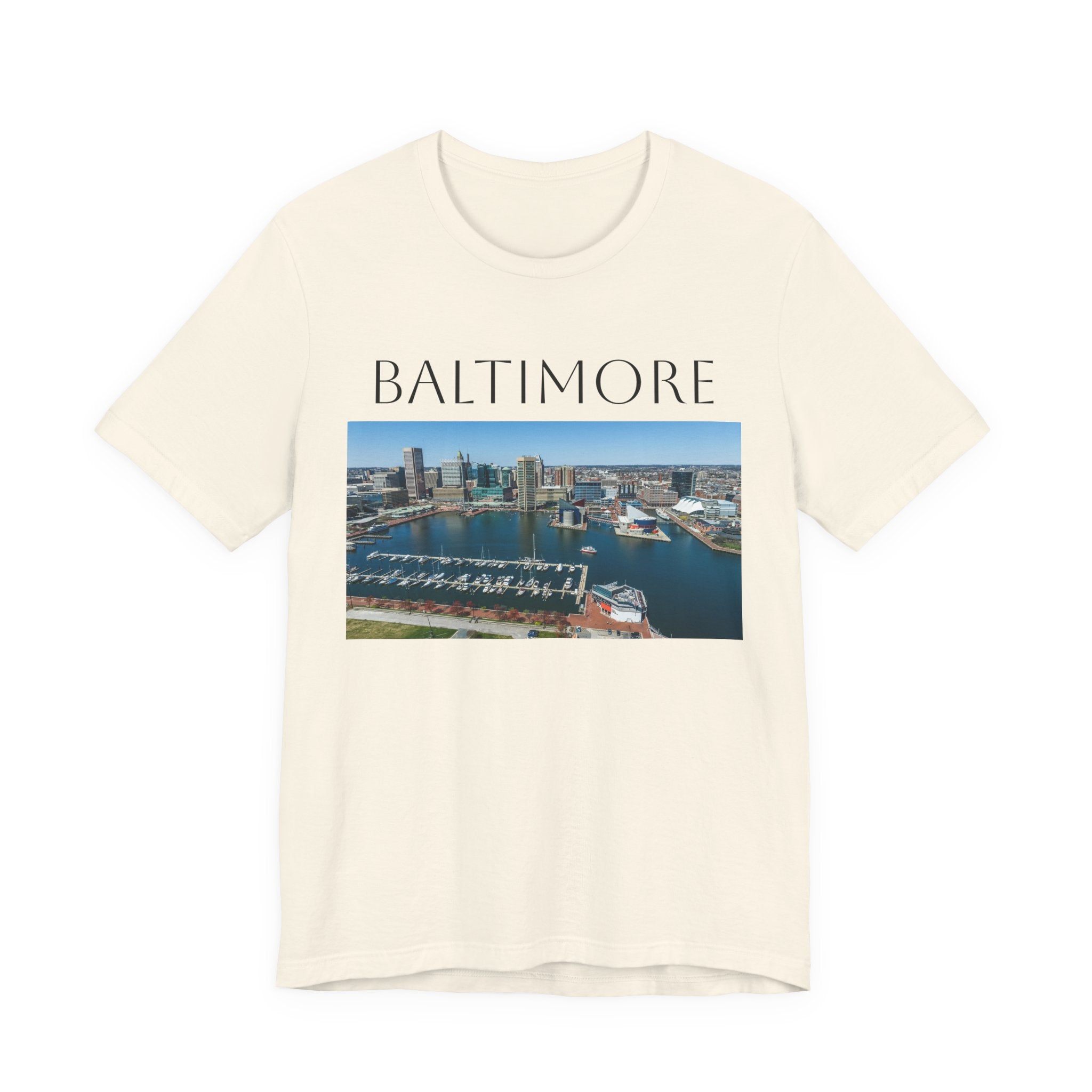 Baltimore Skyline Photo Tee — Inner Harbor Cityscape T-Shirt