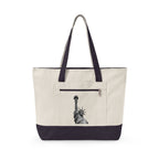 Statue of Liberty Canvas Tote — Zippered Eco Travel Bag