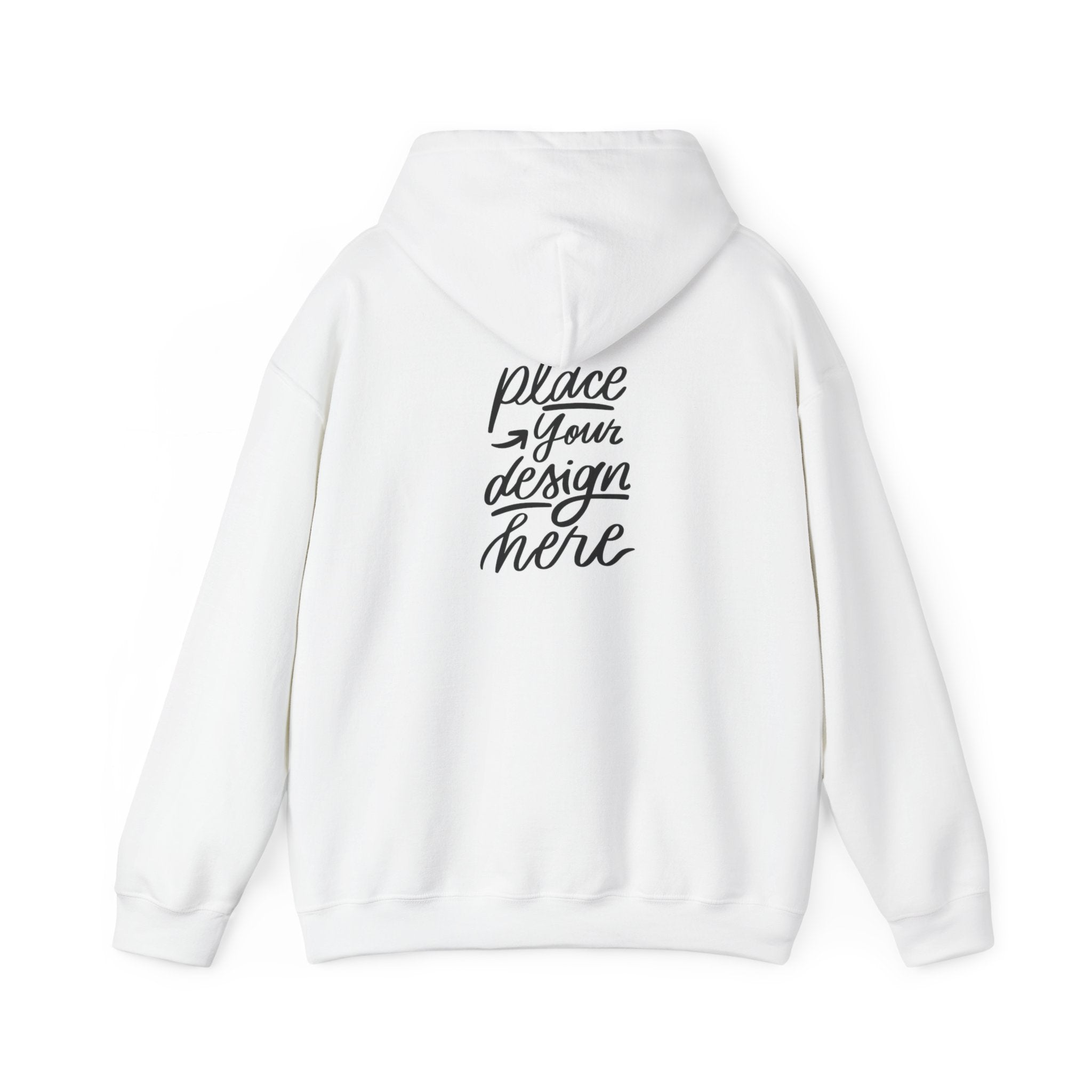 Classic Hoodie with Centered Design – 'Place Your Design Here'