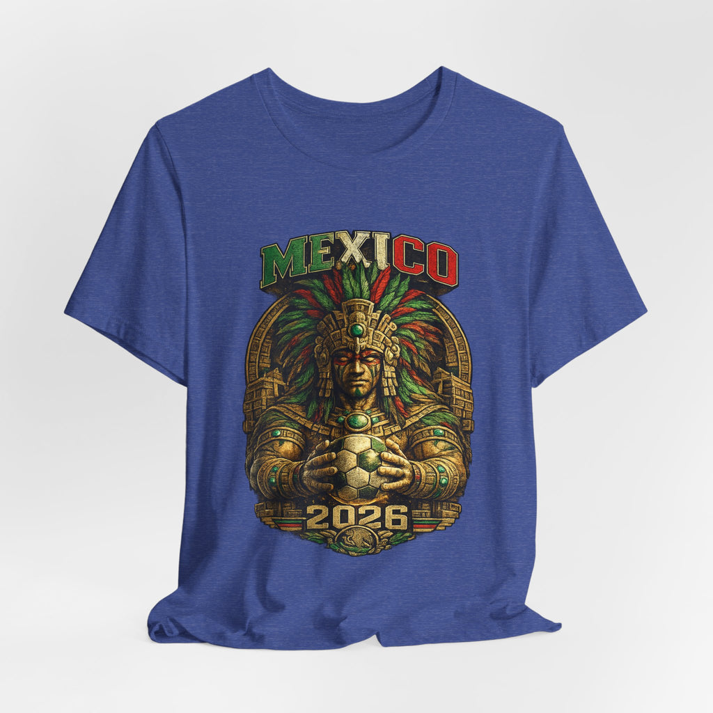 Mexico 2026 Aztec Warrior T-Shirt — Vintage Mexican Pride Soccer World Cup Tee