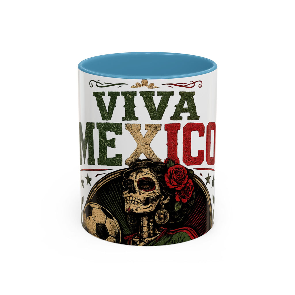 Viva Mexico Accent Coffee Mug — Day of the Dead Skeleton Design (11/15oz)