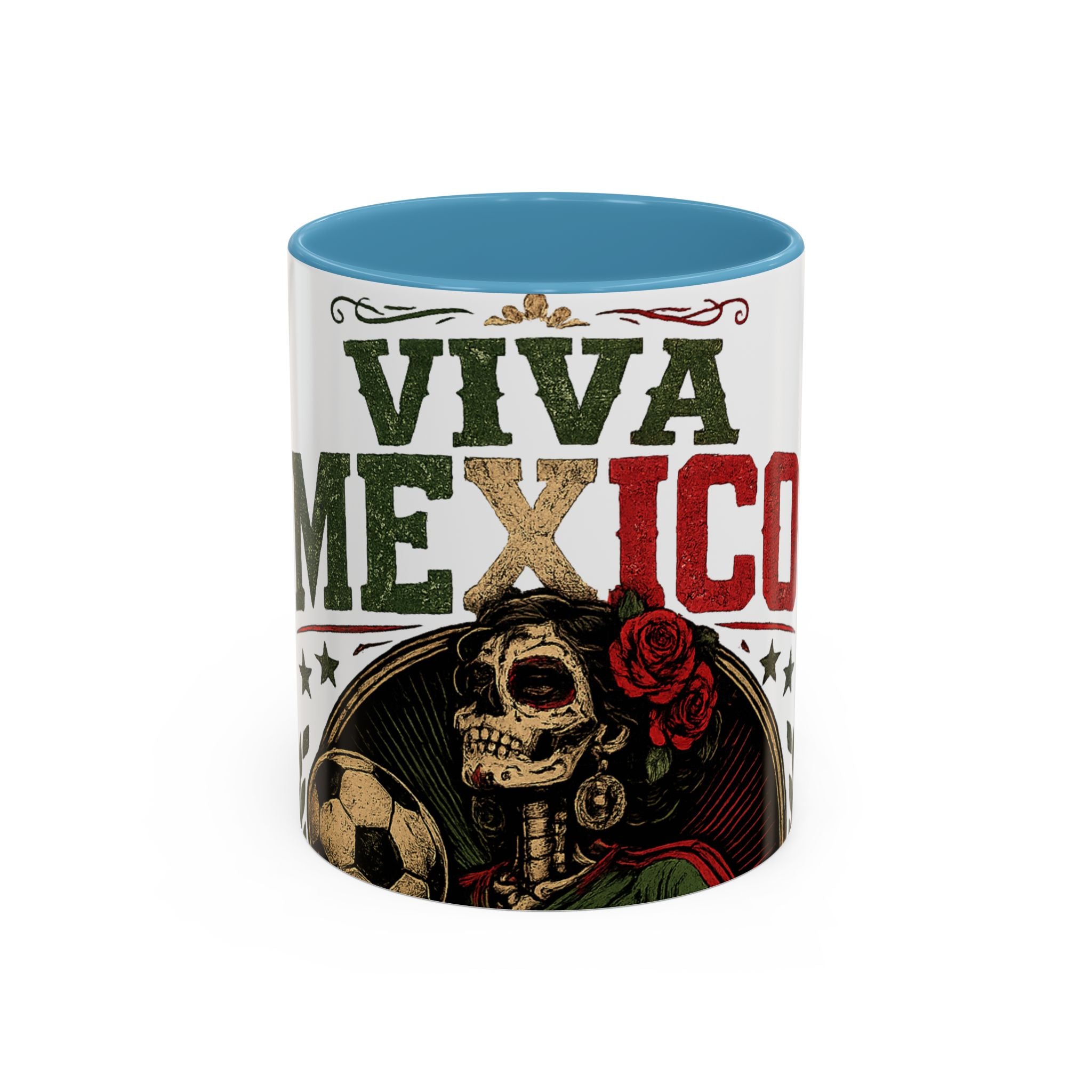 Viva Mexico Accent Coffee Mug — Day of the Dead Skeleton Design (11/15oz)