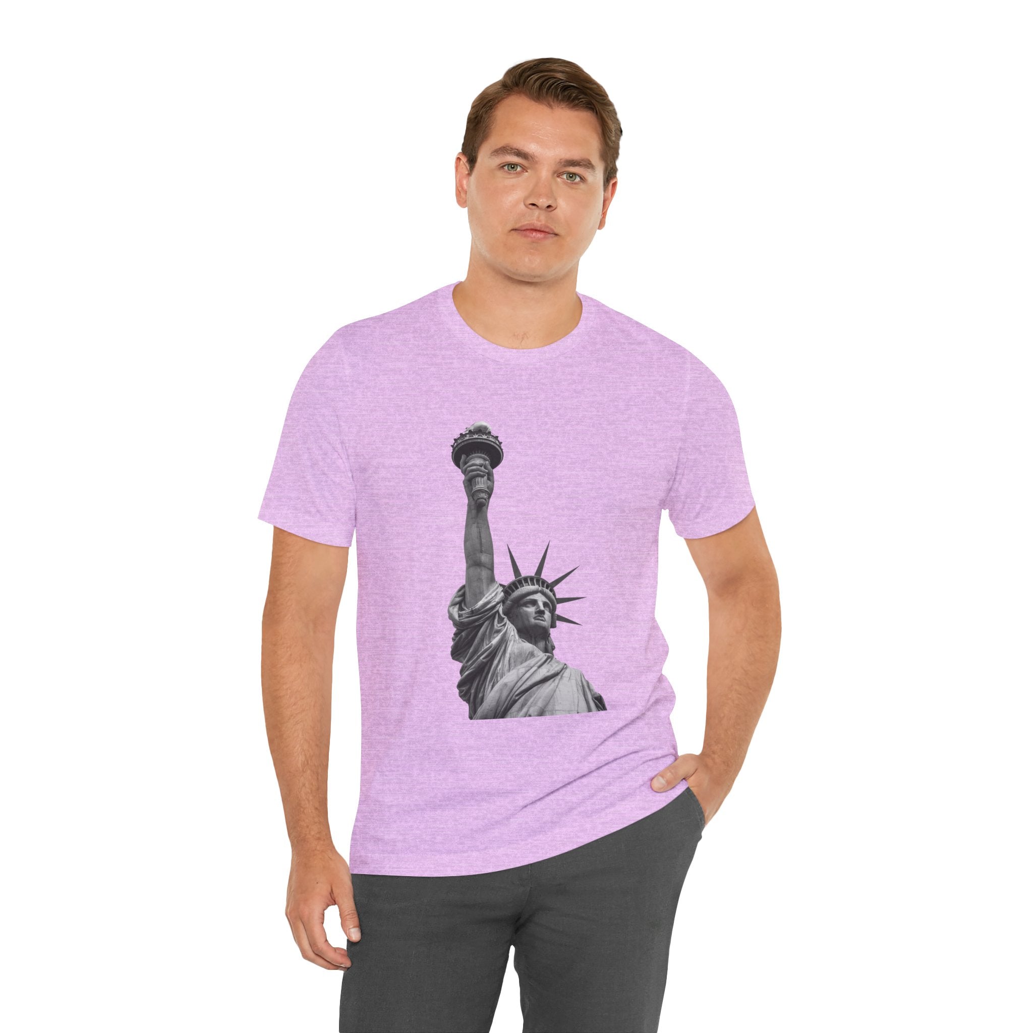 Statue of Liberty Graphic Tee — Black & White NYC Landmark T-Shirt