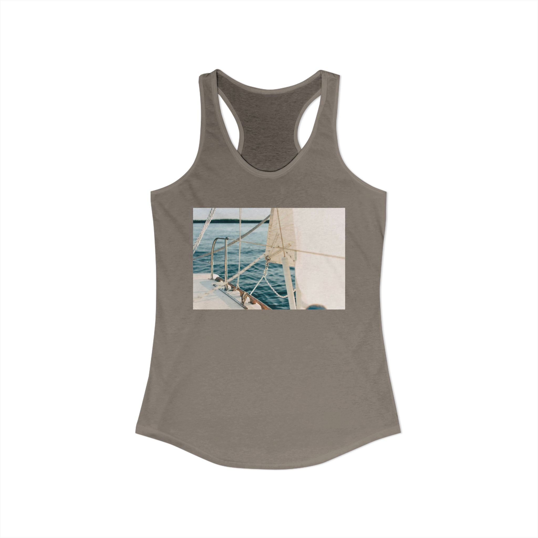 Women's Ideal Racerback Tank - Summer Boat Ocean Live