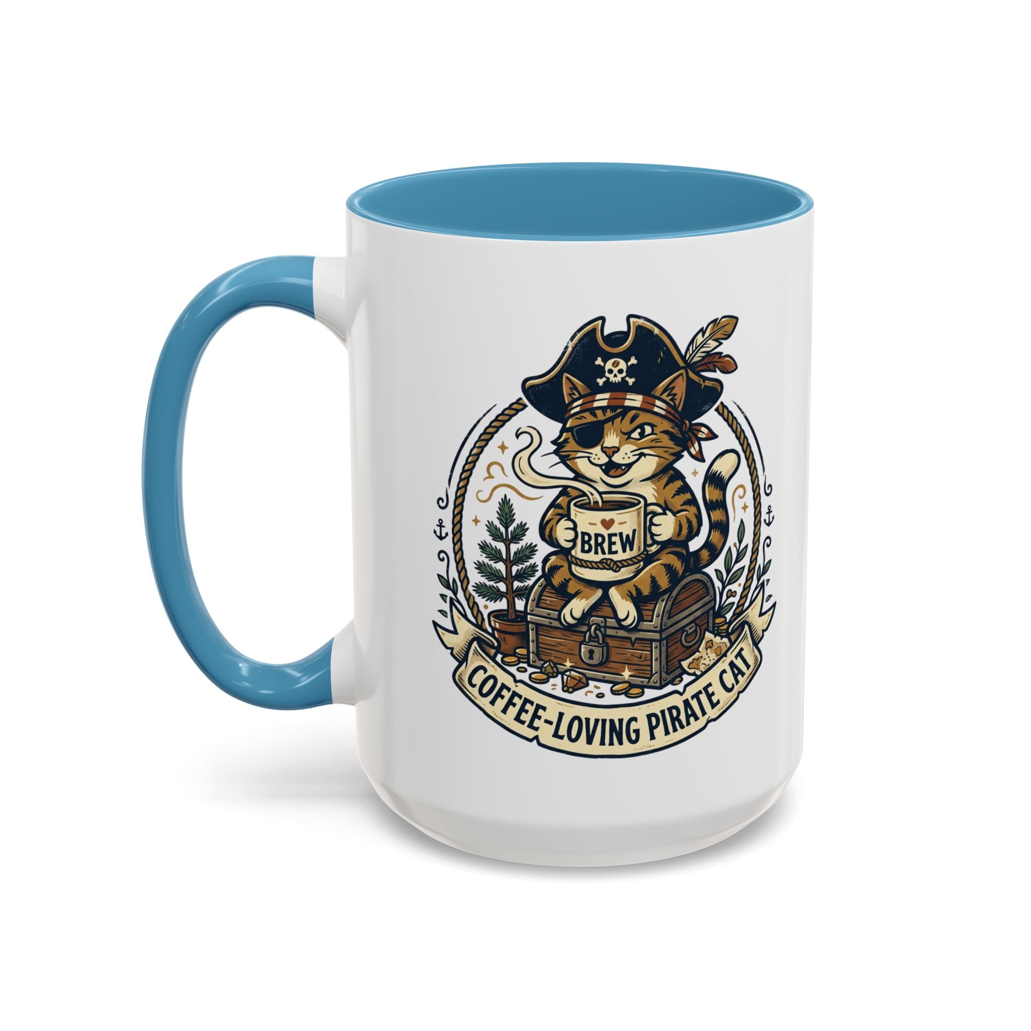 Vintage Sailor Anchor Coffee Mug — Nautical Tattoo Accent Mug (11/15oz)