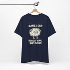 Funny Brain T-Shirt — "I Came, I Saw, I Forgot What I Was Doing" Graphic Tee