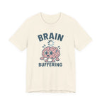 Brain Buffering T‑Shirt — Cute Cartoon Brain Graphic Tee for Neuro Humor