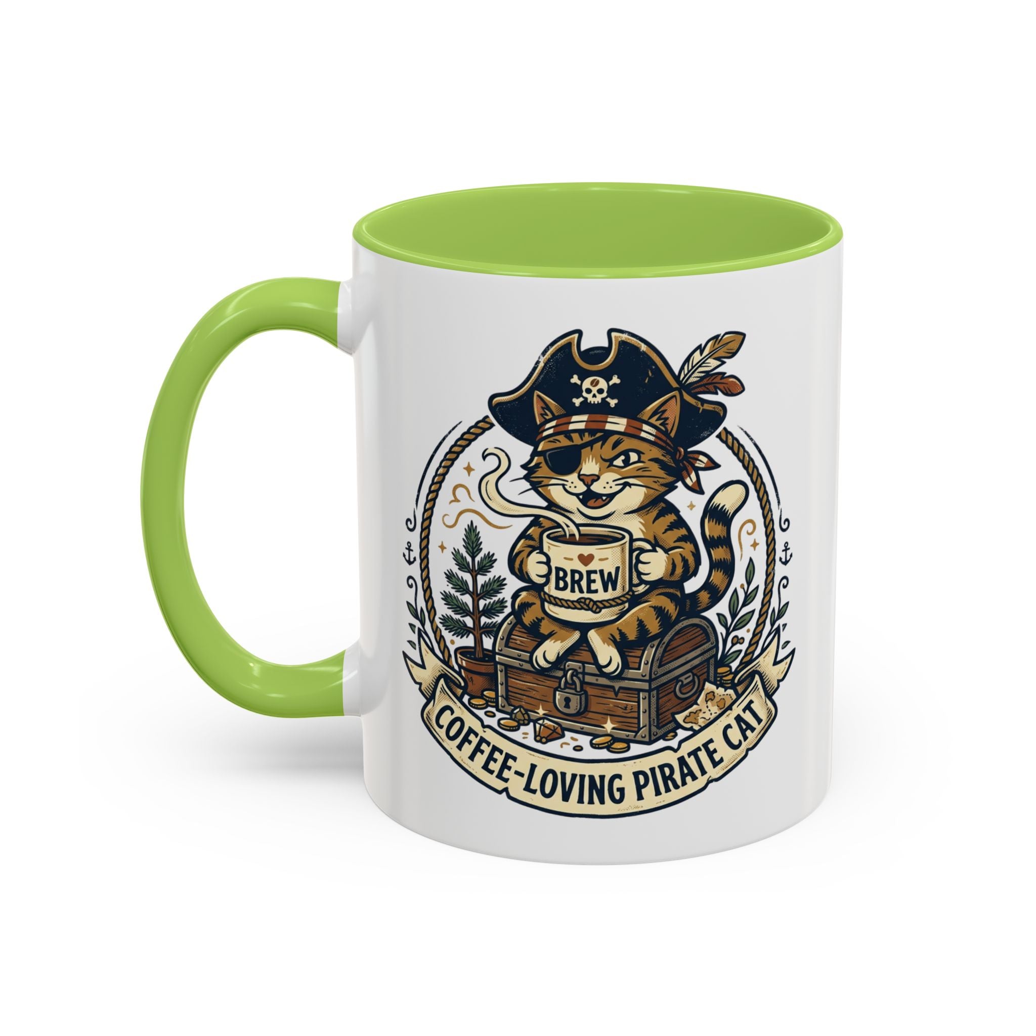 Vintage Sailor Anchor Coffee Mug — Nautical Tattoo Accent Mug (11/15oz)
