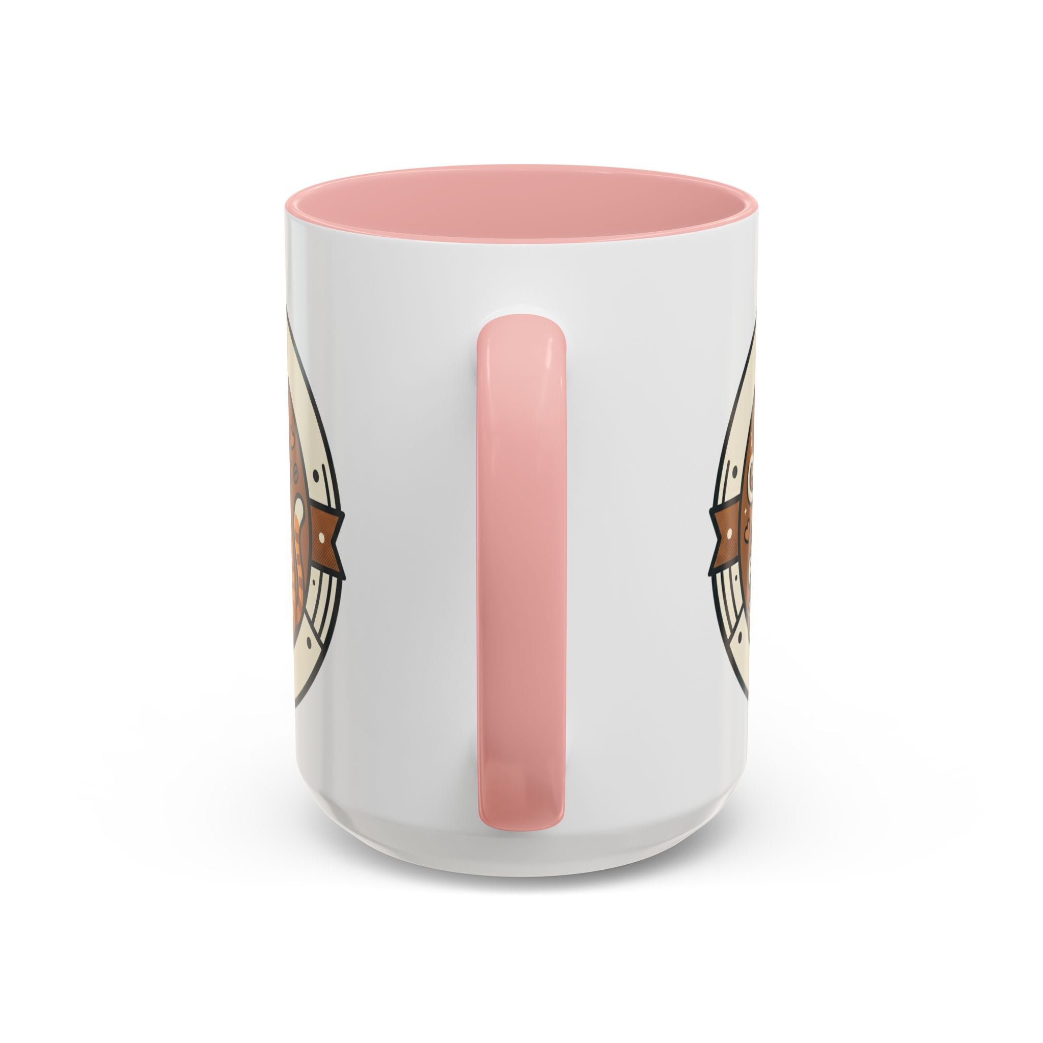 Cat Coffee Mug — Cute Orange Kitty Holding ‘Coffee’ Accent Ceramic Mug (11/15 oz)