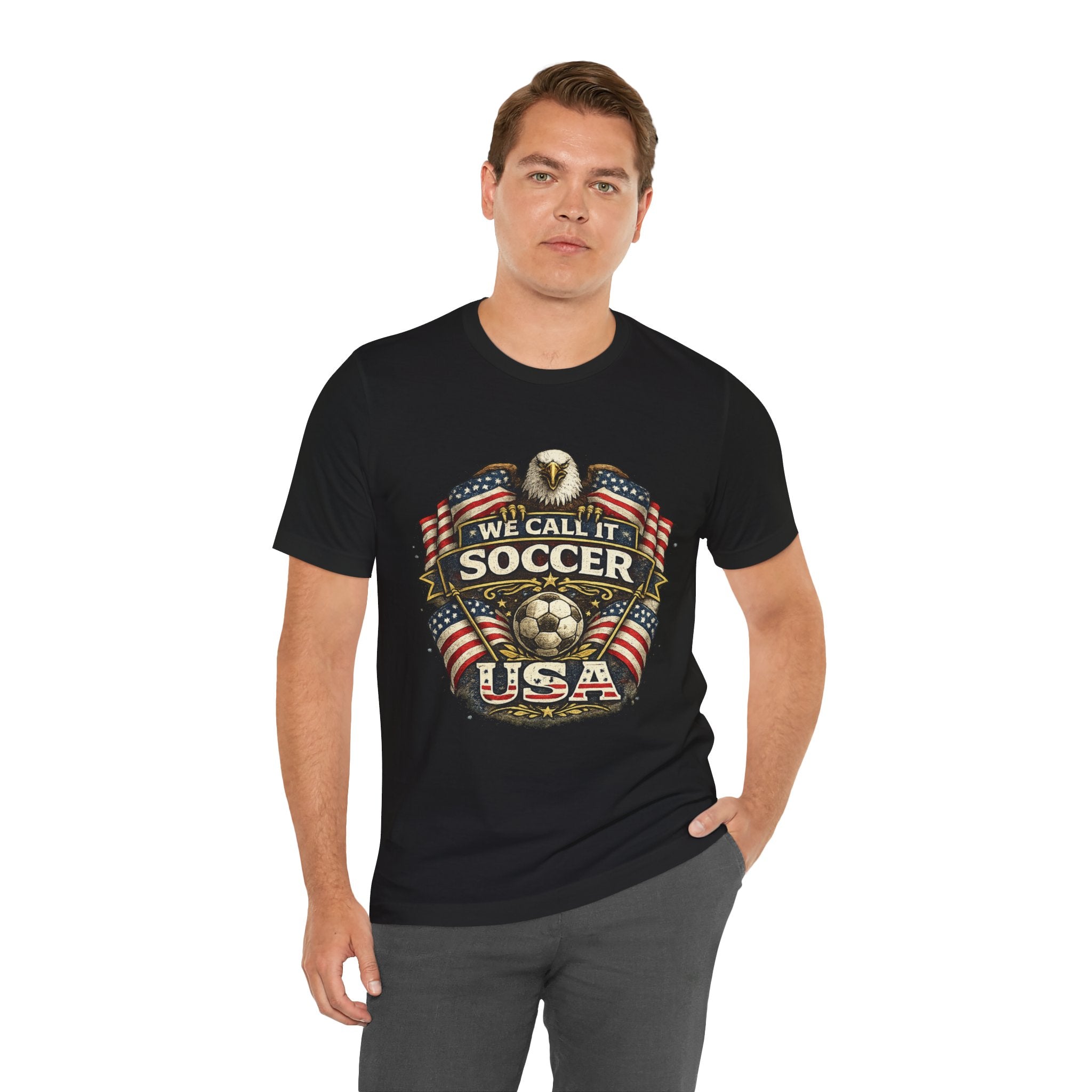 We Call It Soccer USA T-Shirt – Patriotic Eagle Soccer Tee