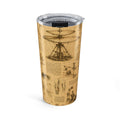 20oz Leonardo da Vinci Sketch Tumbler — Vintage Invention Travel Mug