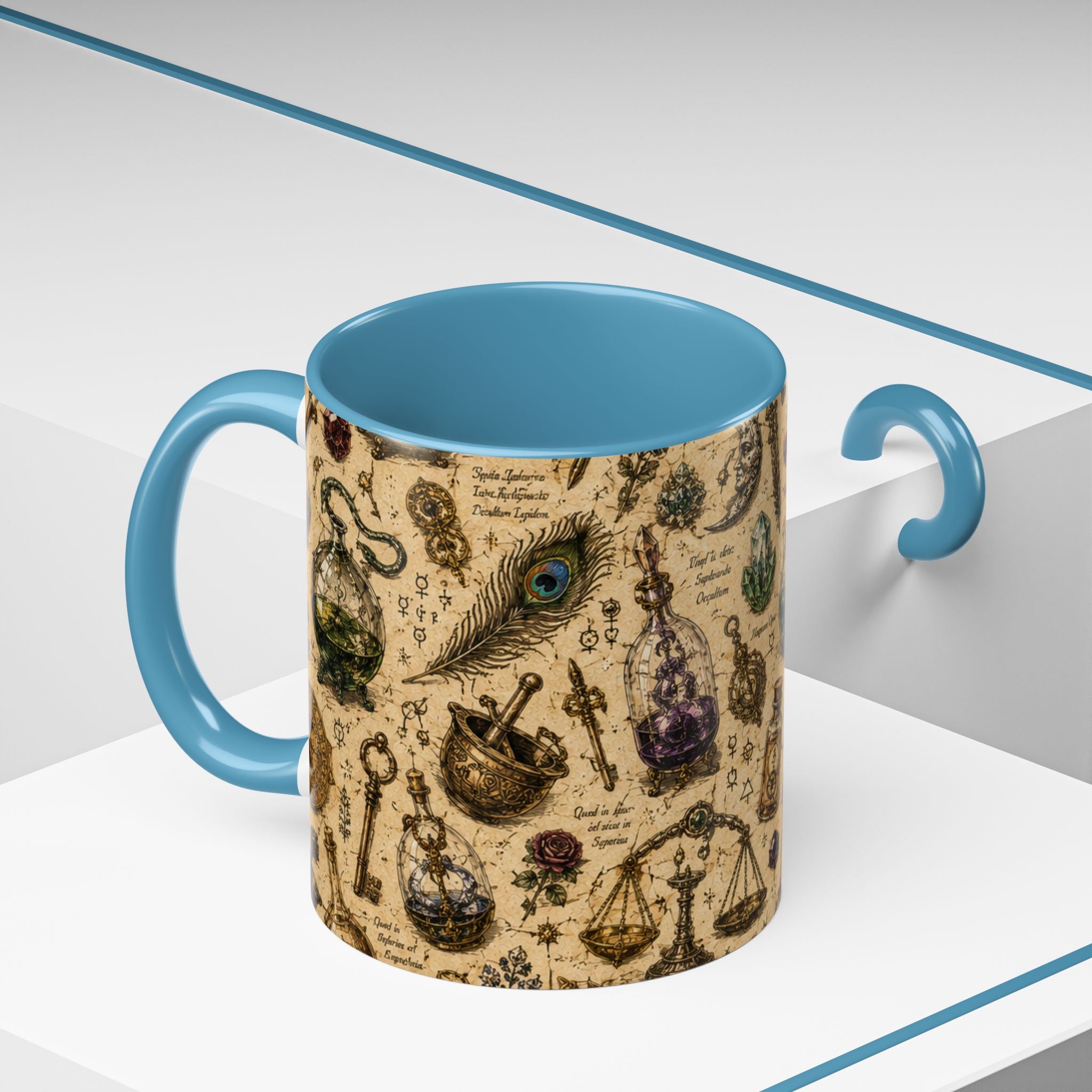 The Alchemist's Cabinet Coffee Mug — Vintage Apothecary Accent Mug (11/15 oz)