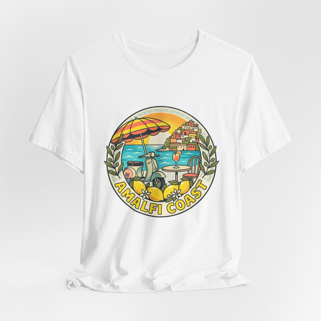 Amalfi Coast Vintage Travel Tee — Scenic Lemon & Vespa Graphic