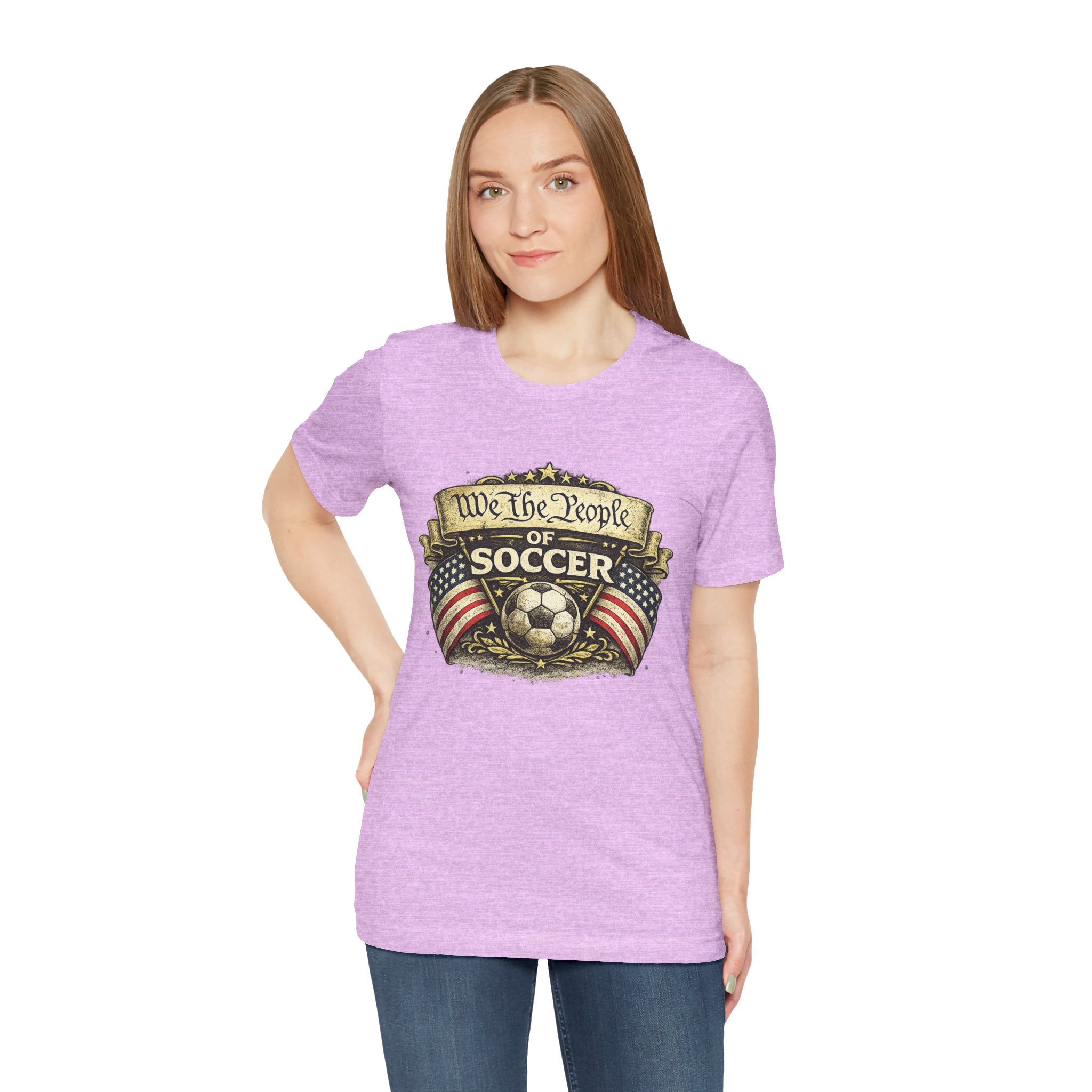 We The People of Soccer T-Shirt — American Flag Vintage Soccer Tee