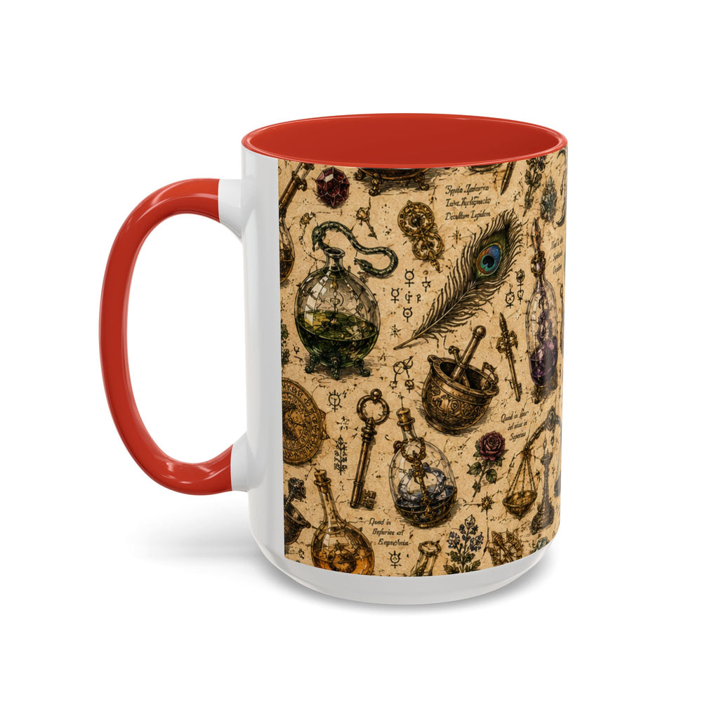 The Alchemist's Cabinet Coffee Mug — Vintage Apothecary Accent Mug (11/15 oz)