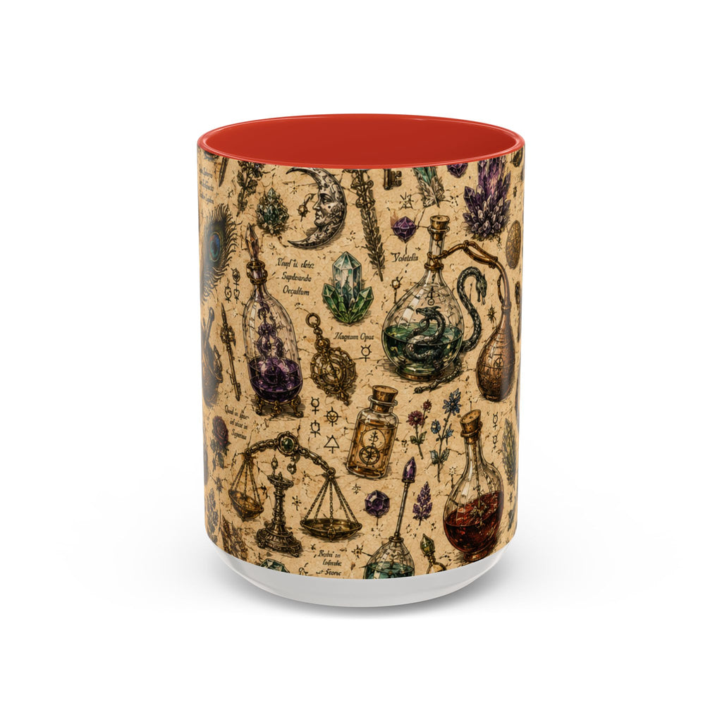 The Alchemist's Cabinet Coffee Mug — Vintage Apothecary Accent Mug (11/15 oz)