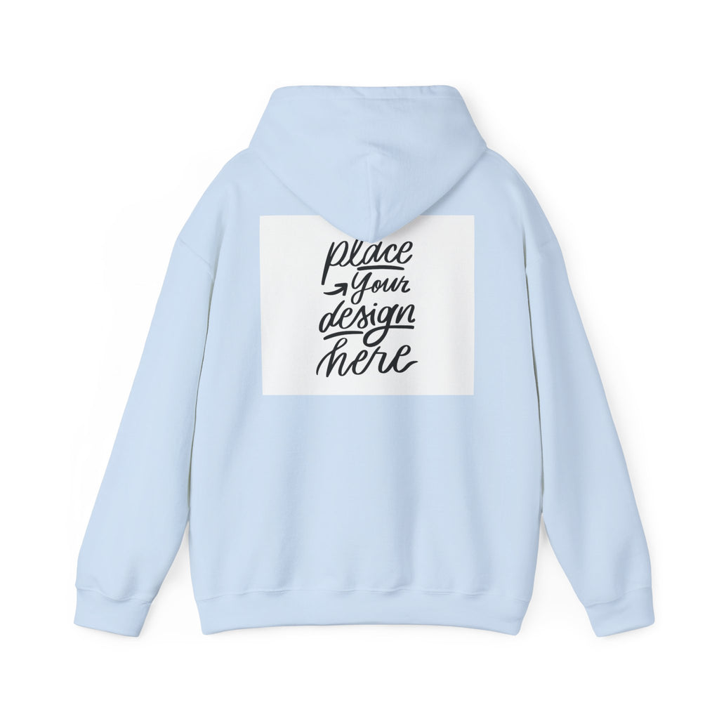 Classic Hoodie with Centered Design – 'Place Your Design Here'