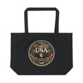 USA Eagle Canvas Tote Bag — Patriotic American Flag Market Tote