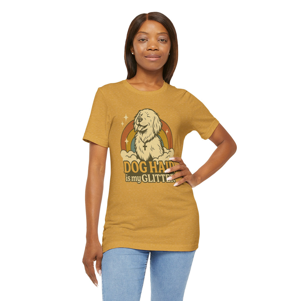 "Dog Hair Is My Glitter" – Retro Golden Vibes Edition