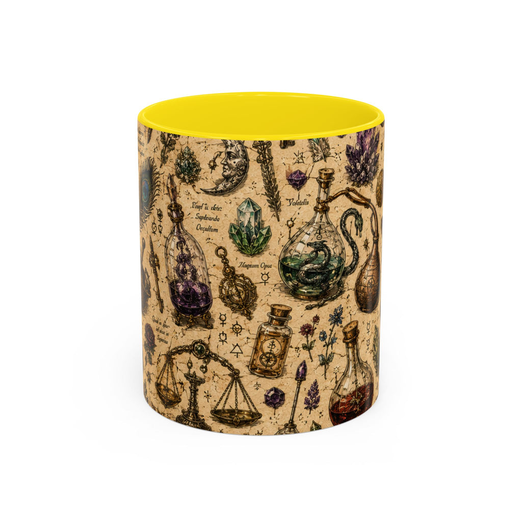The Alchemist's Cabinet Coffee Mug — Vintage Apothecary Accent Mug (11/15 oz)