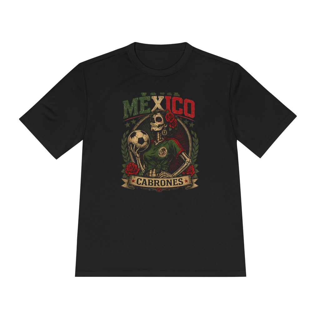 Mexico Cabrones Skull Soccer Tee — Mexican Pride Football T‑Shirt