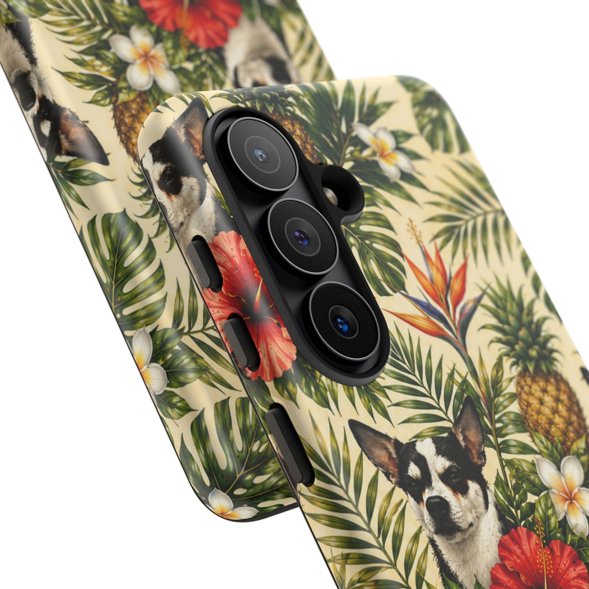 Tropical chihuahua Phone Case — Floral Pineapple Protective Tough Case