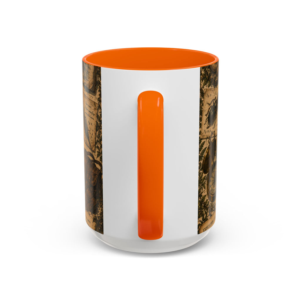 Vintage Natural History Coffee Mug — Botanical & Fossil Illustration Accent Mug