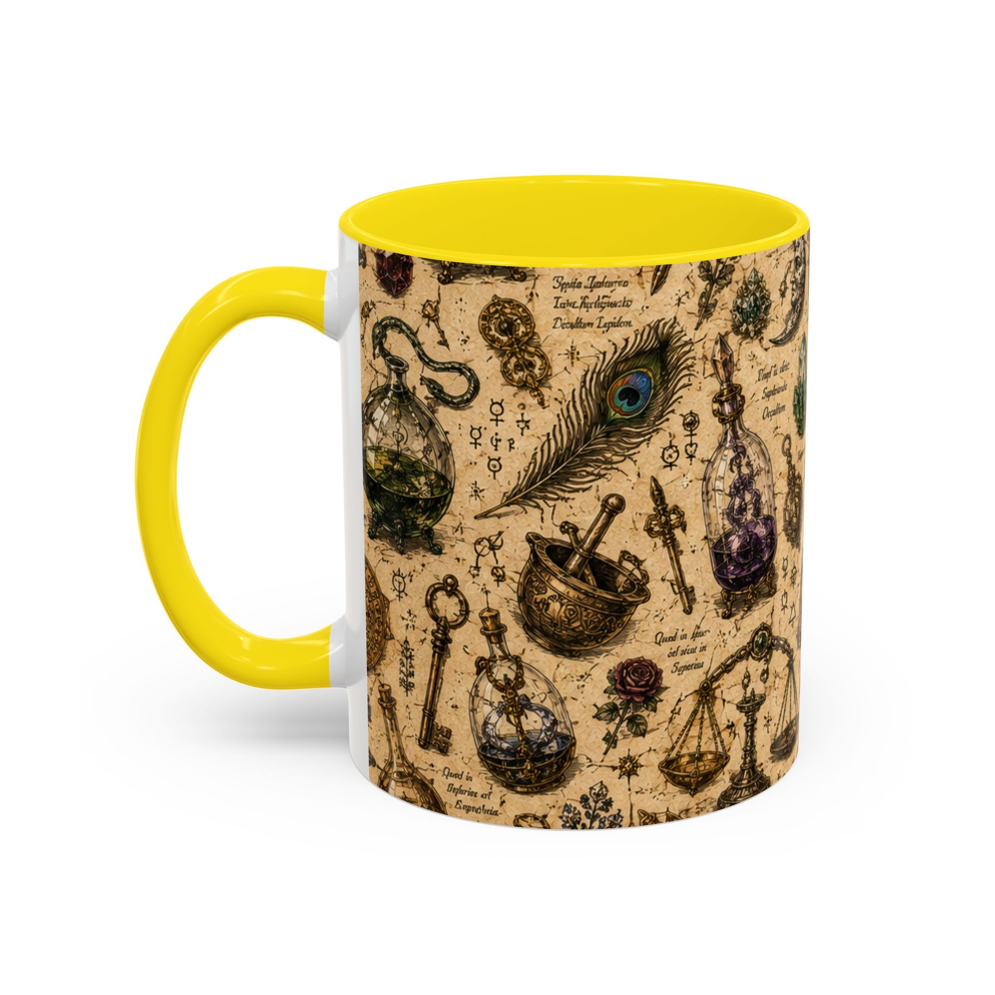The Alchemist's Cabinet Coffee Mug — Vintage Apothecary Accent Mug (11/15 oz)