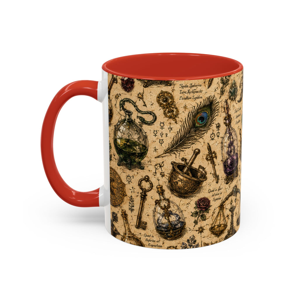 The Alchemist's Cabinet Coffee Mug — Vintage Apothecary Accent Mug (11/15 oz)