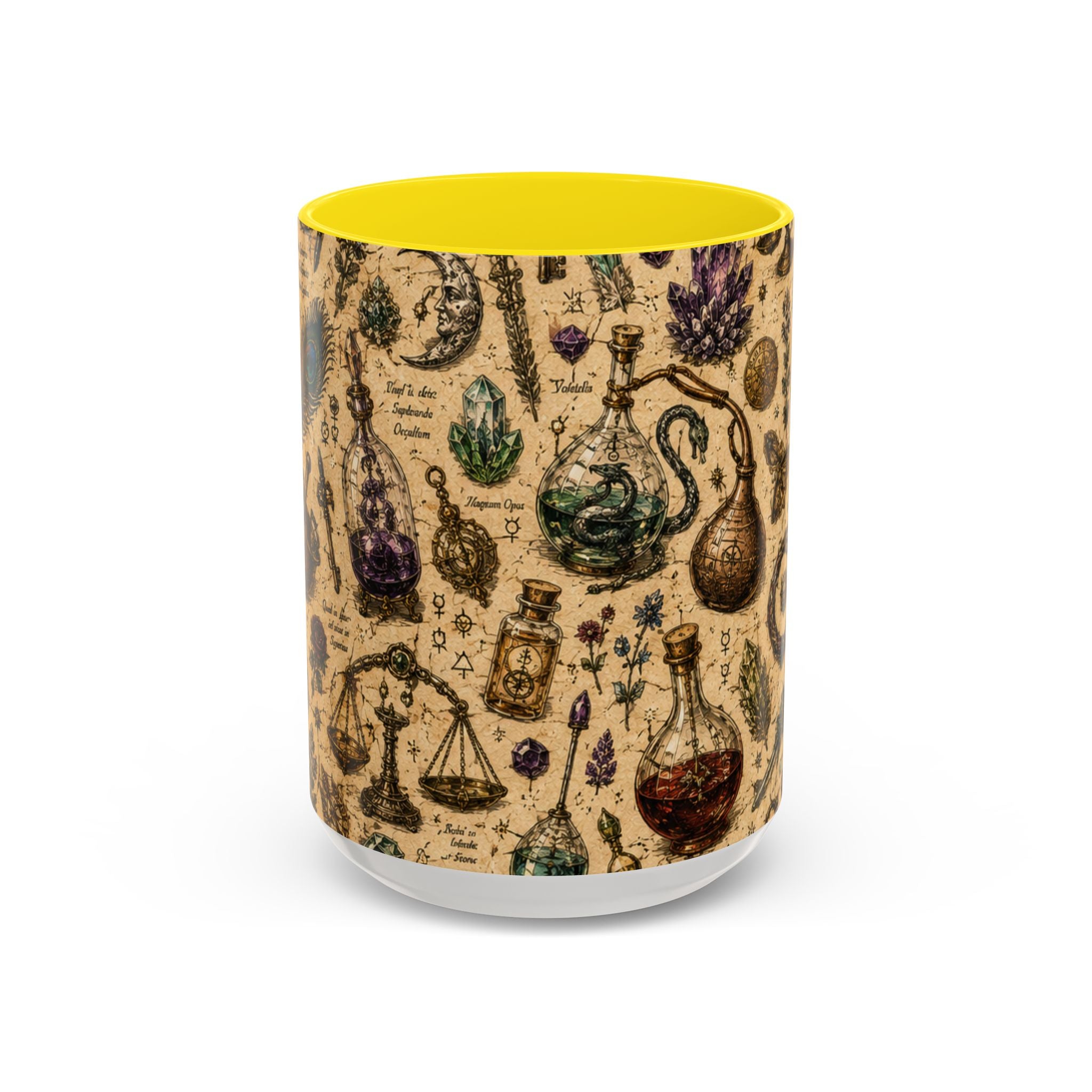 The Alchemist's Cabinet Coffee Mug — Vintage Apothecary Accent Mug (11/15 oz)