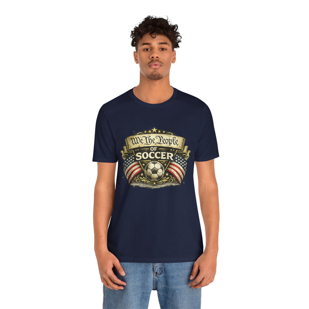 We The People of Soccer T-Shirt — American Flag Vintage Soccer Tee