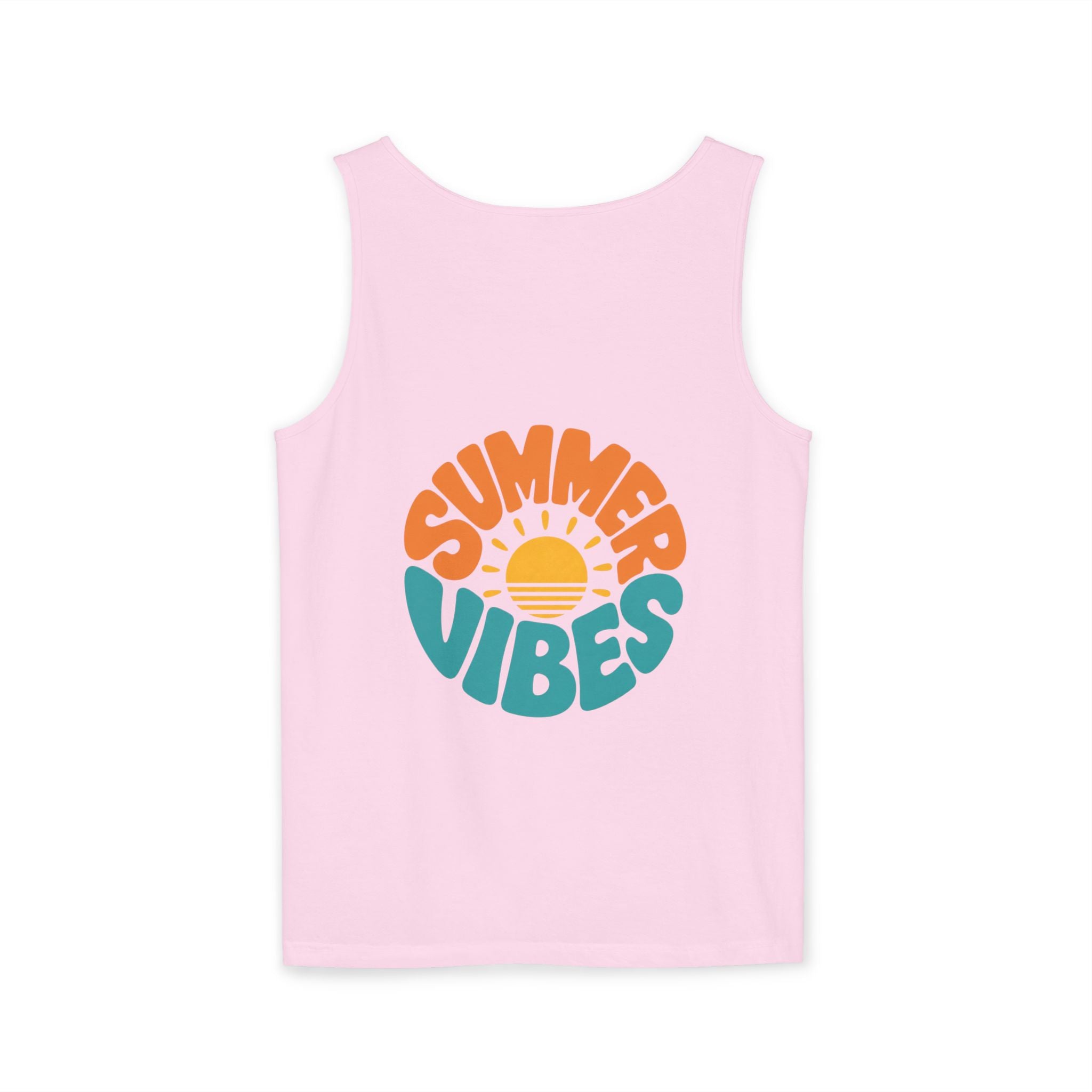 Summer Vibes Unisex Tank Top - Retro Sun Graphic