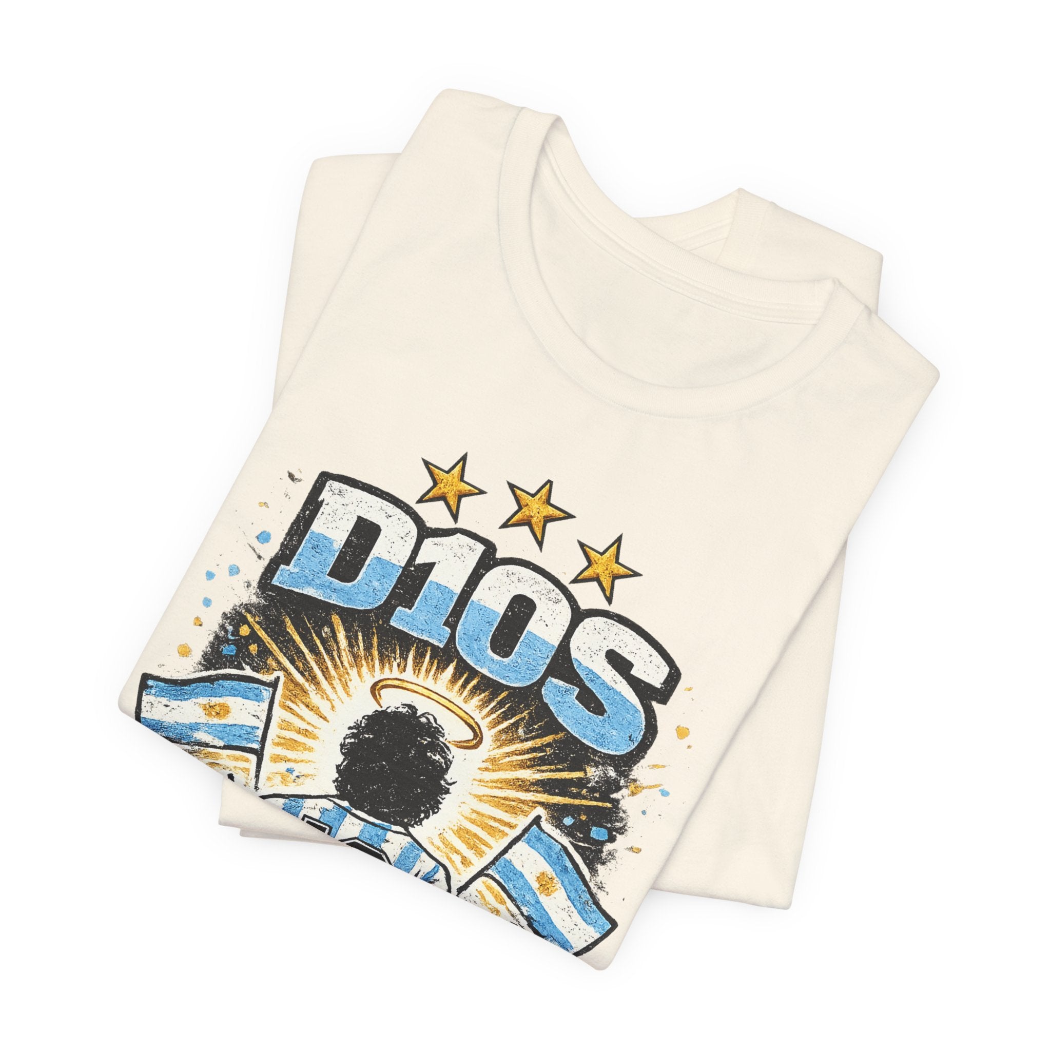 Dios 10 Argentina Soccer Tee — Maradona Tribute Football Shirt