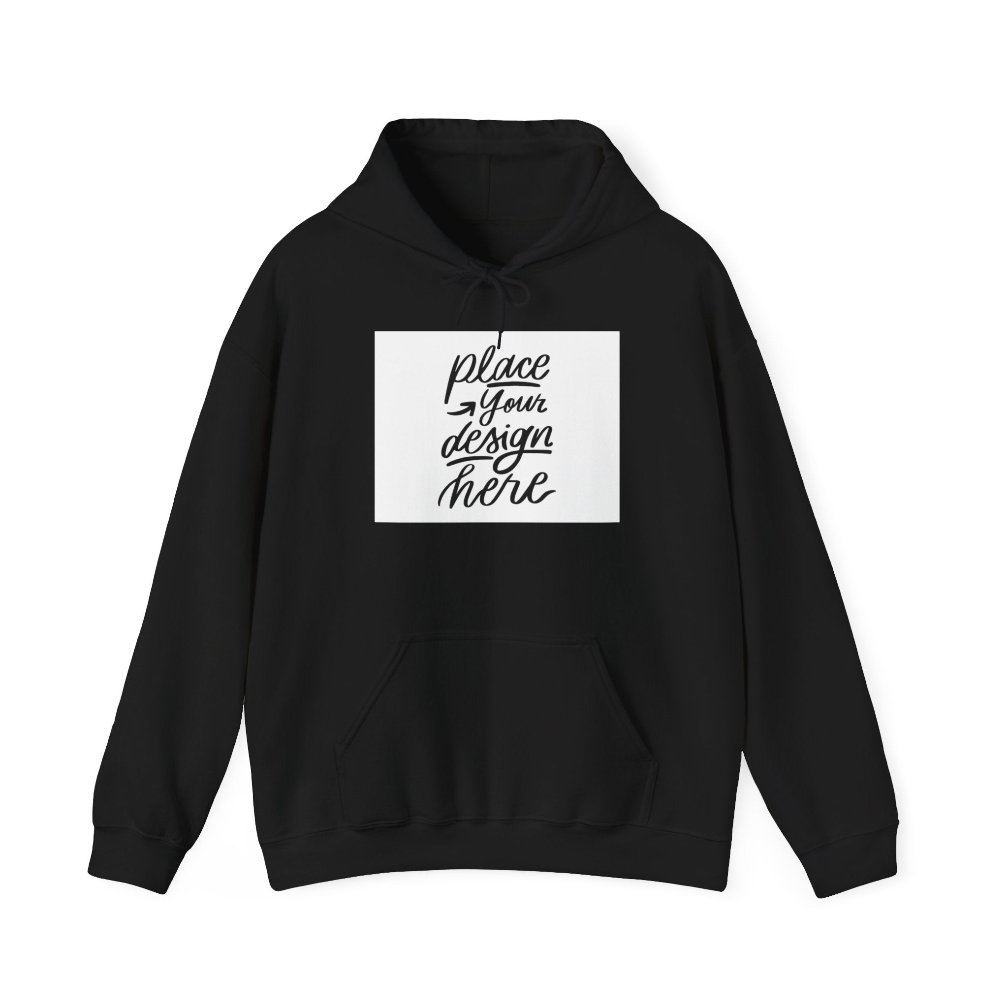 Classic Hoodie with Centered Design – 'Place Your Design Here'
