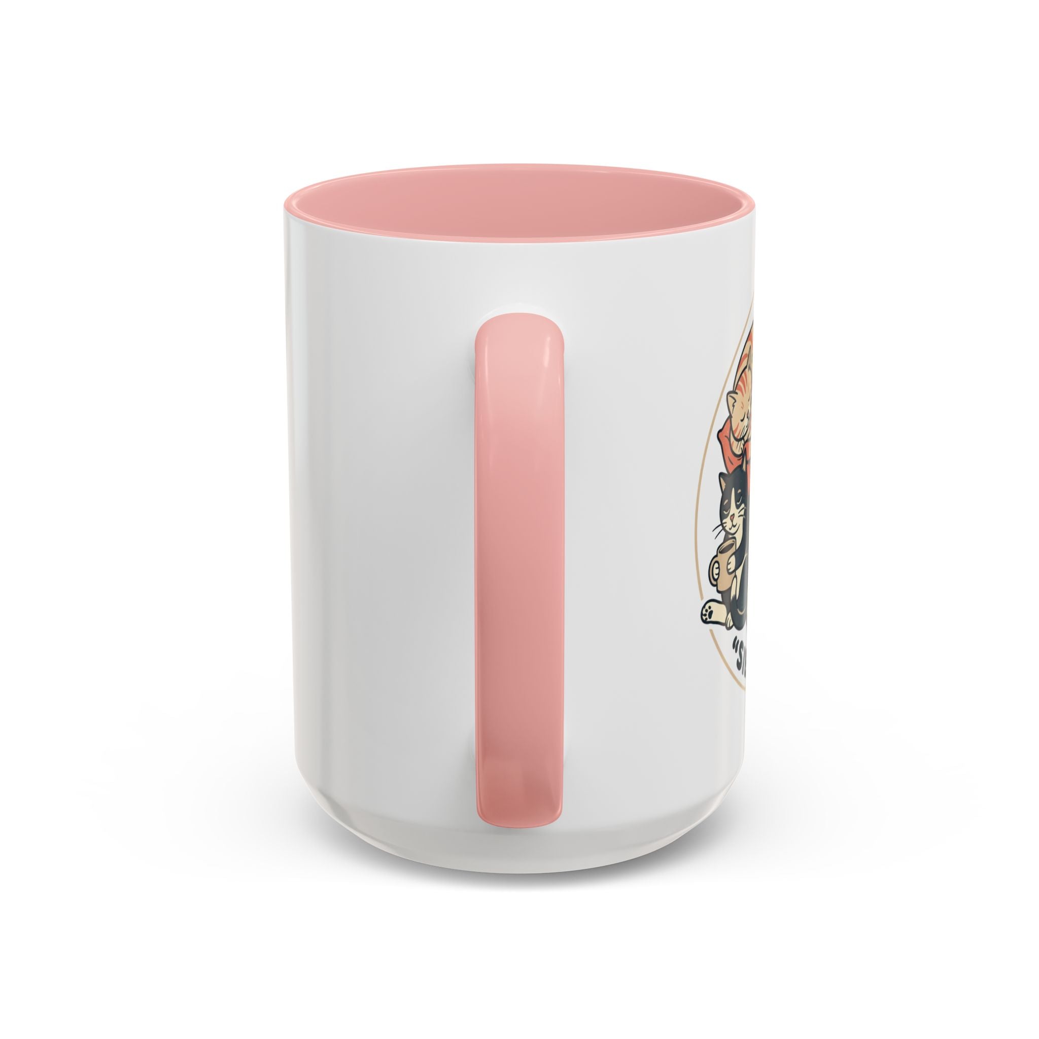 Cat Jester Accent Coffee Mug – Whimsical Vintage Cat Illustration (11/15oz)