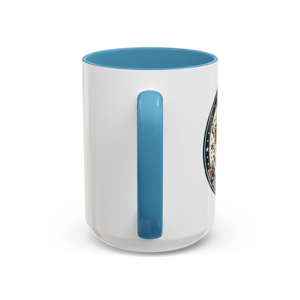 Space Camper Patch Coffee Mug — Retro Astronaut Camper 11/15oz Accent Mug