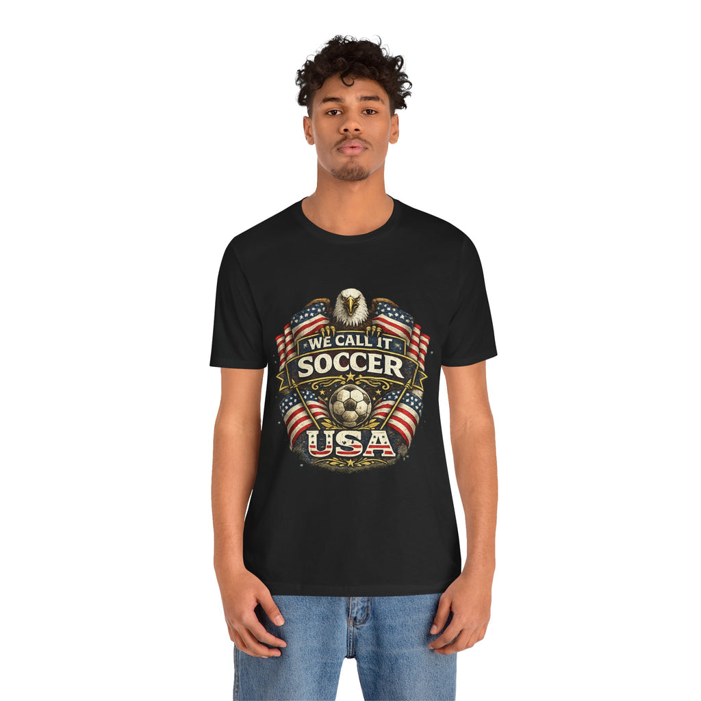 We Call It Soccer USA T-Shirt – Patriotic Eagle Soccer Tee