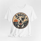 Angus Dog Tee — Retro Beach Portrait T-Shirt