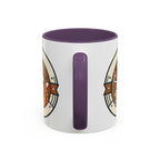 Cat Coffee Mug — Cute Orange Kitty Holding ‘Coffee’ Accent Ceramic Mug (11/15 oz)