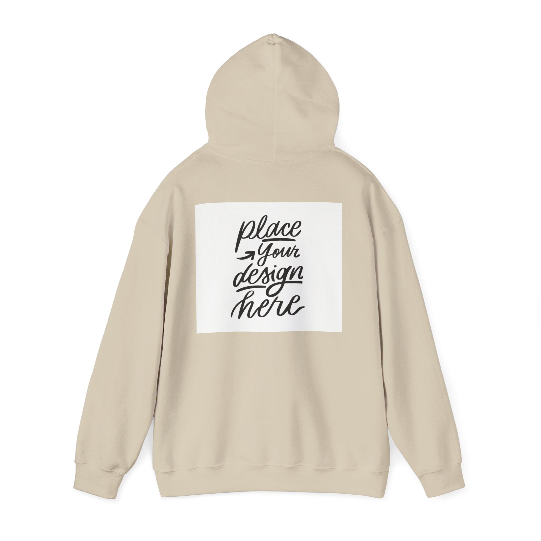 Classic Hoodie with Centered Design – 'Place Your Design Here'