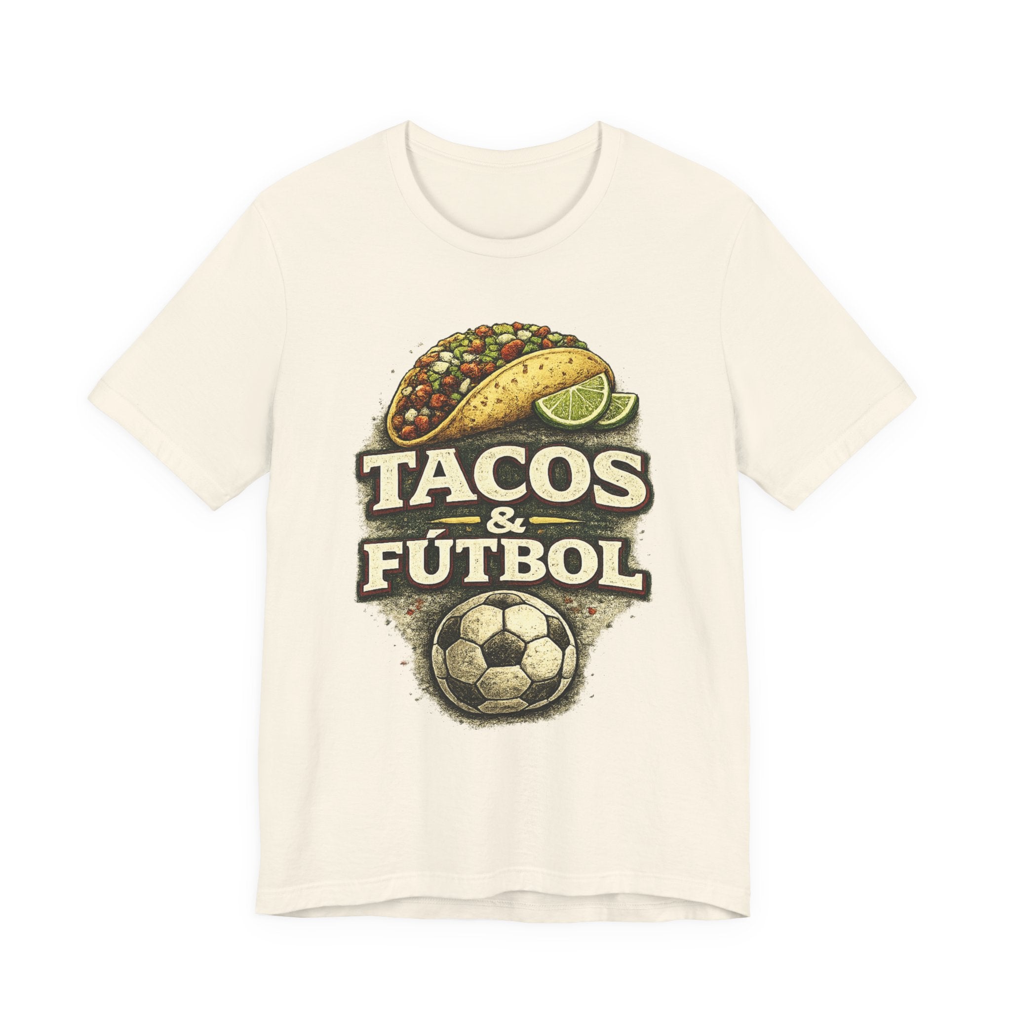 T-Shirt — Tacos & Fútbol Graphic Tee — Soccer Fan Mexican Food Mashup