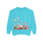 Floral Meadow Sweatshirt — Pink Cosmos Garden Crewneck
