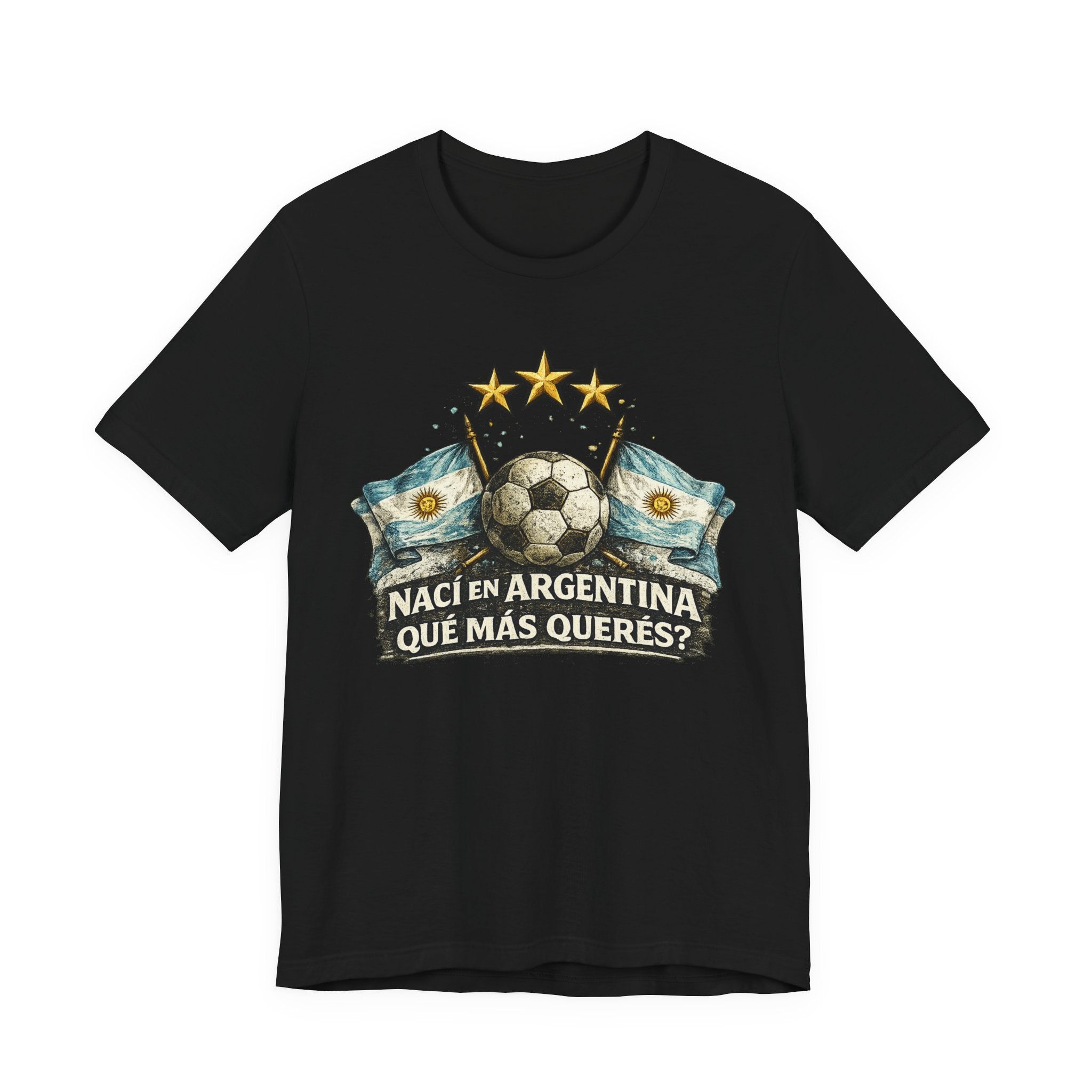 Argentina Soccer T-Shirt — "Nací en Argentina, ¿Qué más querés?" Vintage Football Tee