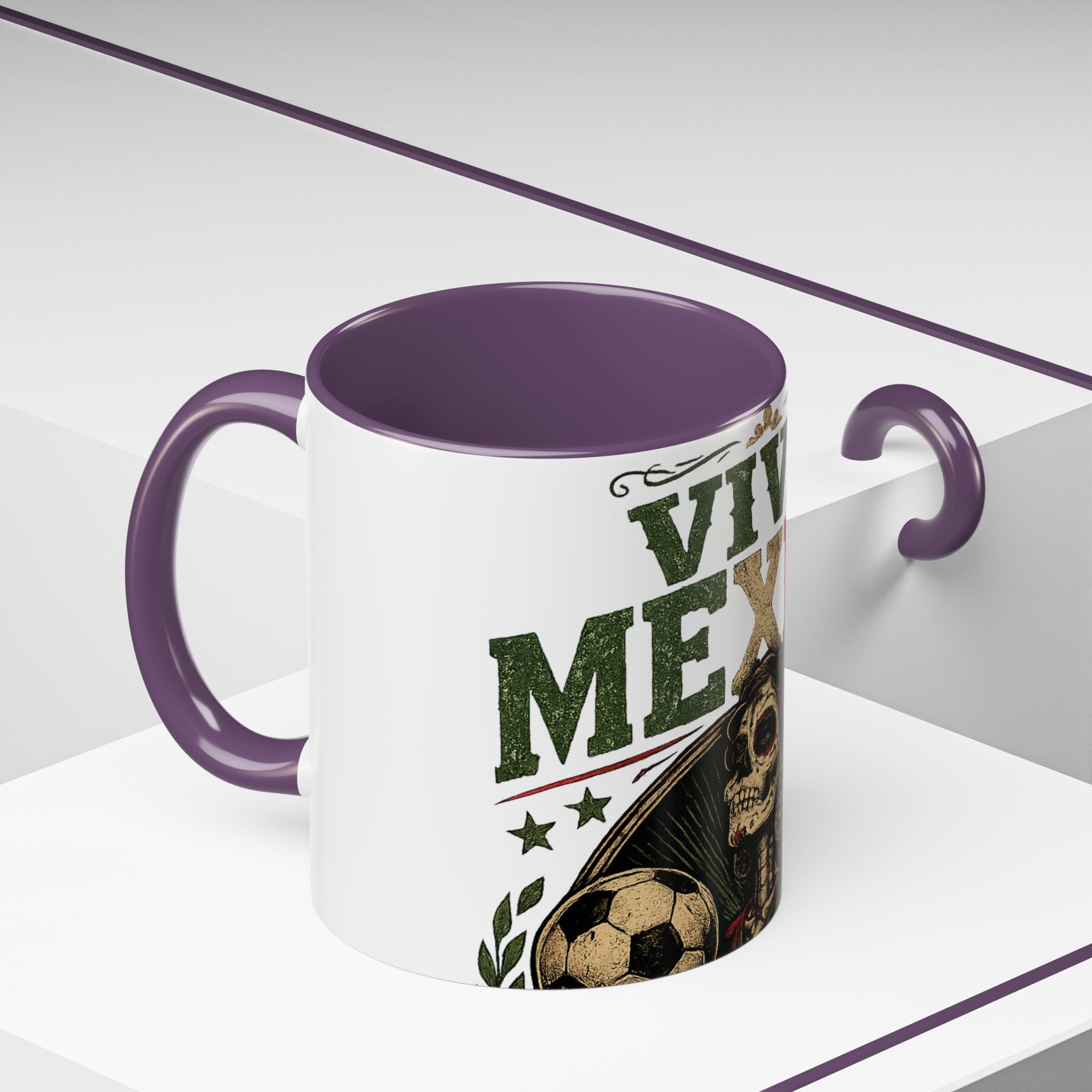 Viva Mexico Accent Coffee Mug — Day of the Dead Skeleton Design (11/15oz)