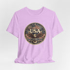 USA Eagle Vintage Patriotic T-Shirt — American Flag Graphic Tee