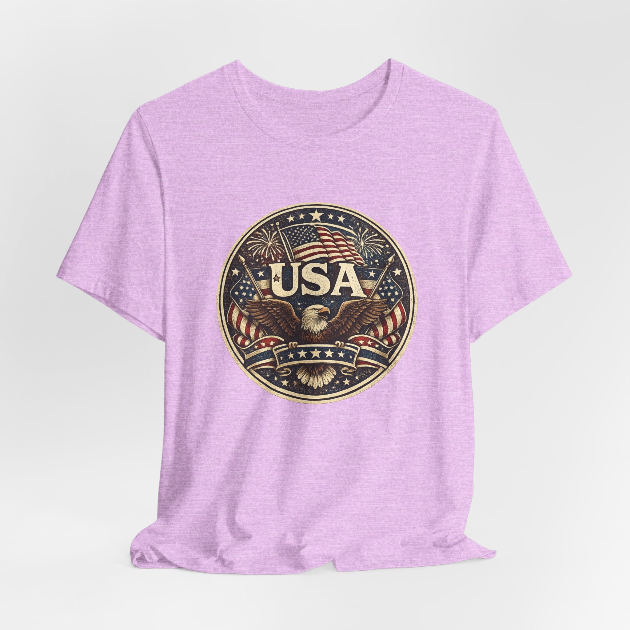 USA Eagle Vintage Patriotic T-Shirt — American Flag Graphic Tee