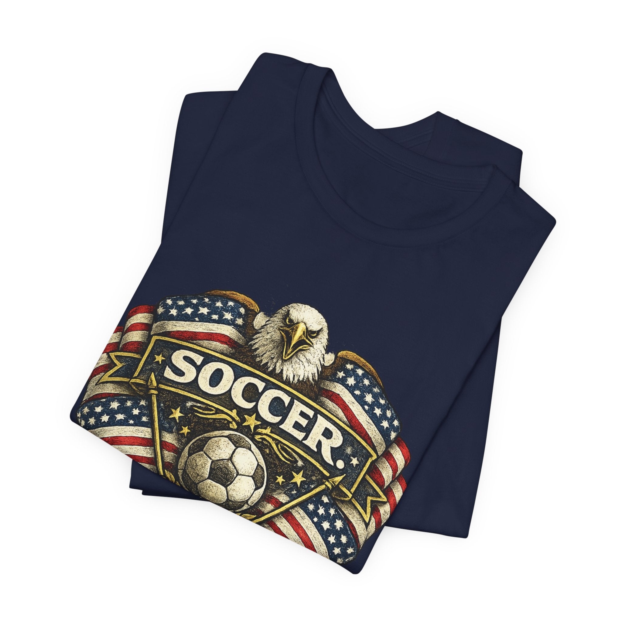 Soccer Deal With It T-Shirt — Patriotic Eagle Soccer Tee for Players & Fans