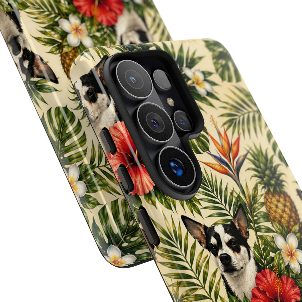 Tropical chihuahua Phone Case — Floral Pineapple Protective Tough Case