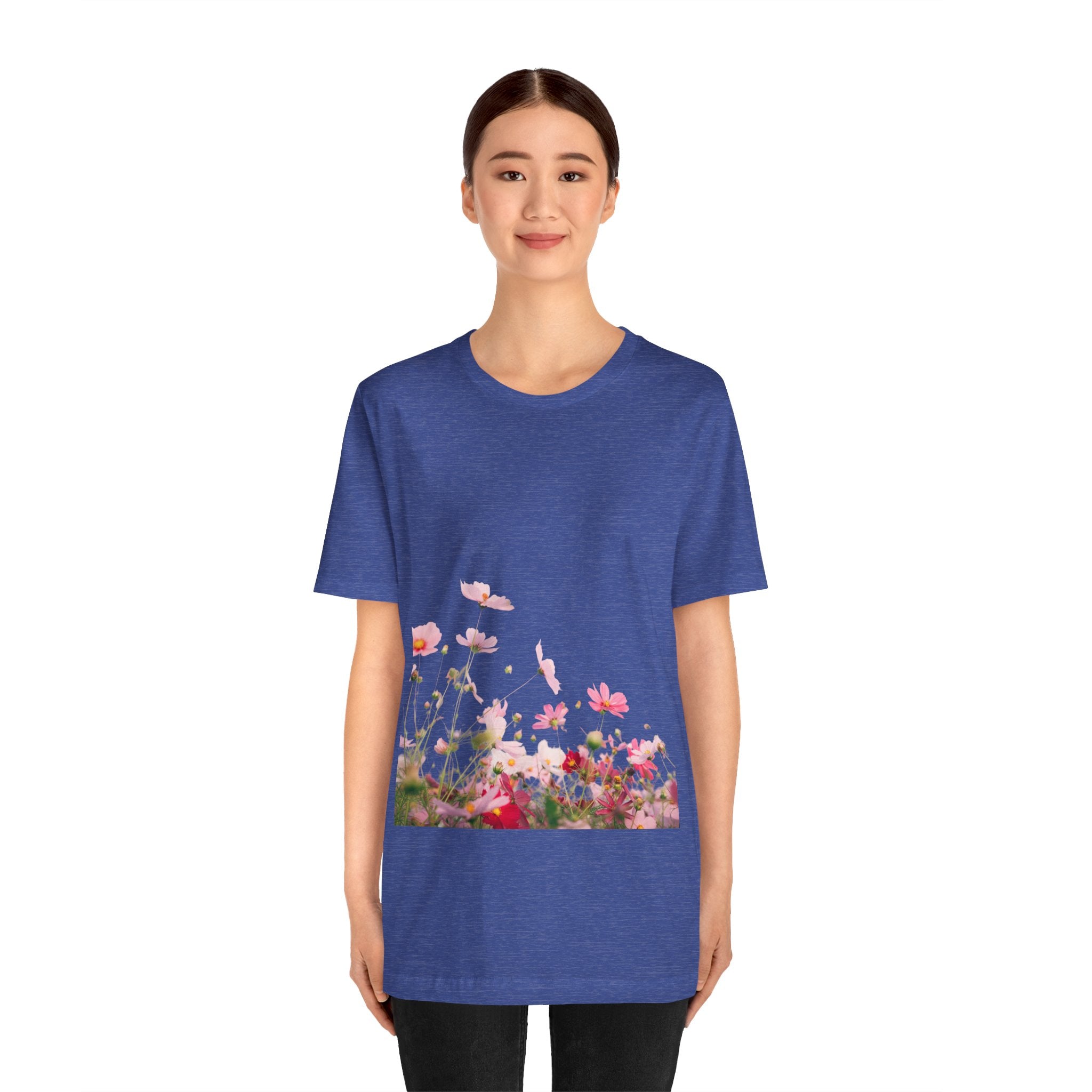 Floral Meadow Tee – Pink Wildflower Field Graphic T-Shirt